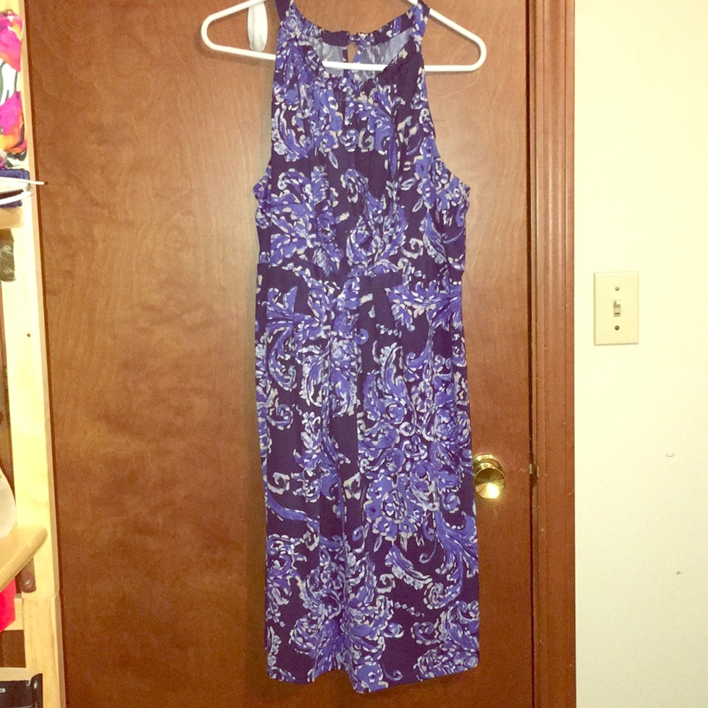 Beautiful blue patterned dress, sz 2x